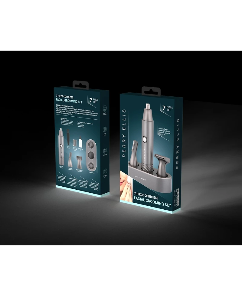 Perry Ellis 7-Piece Cordless Facial Grooming Set