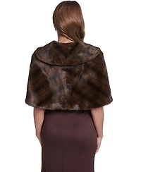 Eliza J Faux-Fur Shrug