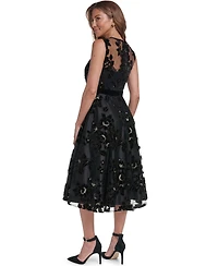 Eliza J Women's Sleeveless V-Neck Floral-Print Dress