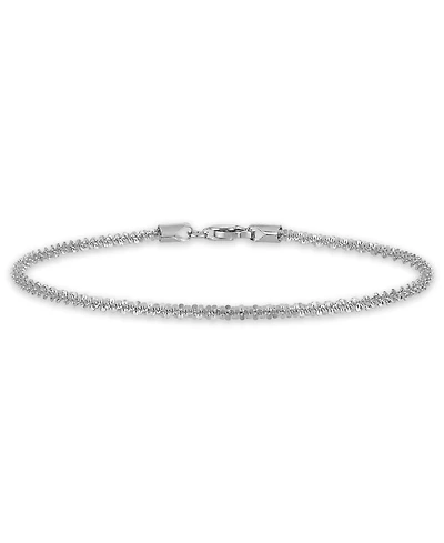 Macy's Sparkle Chain 7.5" Bracelet in 10k White Gold (2mm)
