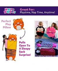 Happy Nappers Tiger Tobi Large Weighted Pillow and Sleepy Sack