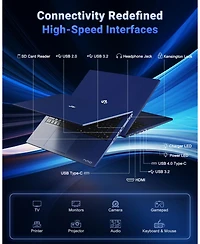 Nimo 17.3 Gaming Laptop, 8 Core Amd Ryzen 7 8745HS 64GB Ram 1TB Ssd Radeon 780M, with eGPU Dock Rx 7600M Xt 8GB GDDR6