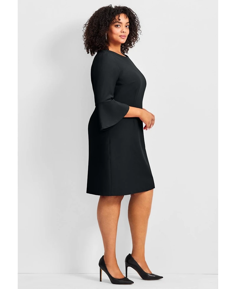 Avenue Women's Plus Cool Hand Bell Sleeve Dress