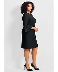 Avenue Women's Plus Cool Hand Bell Sleeve Dress