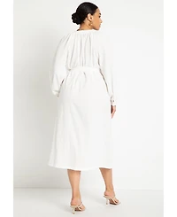 Eloquii Women's Plus Relaxed Dress With Applique