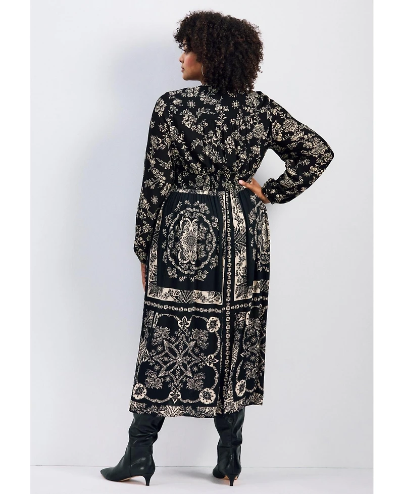 Avenue Women's Eliana Scarf Placement Print Dress
