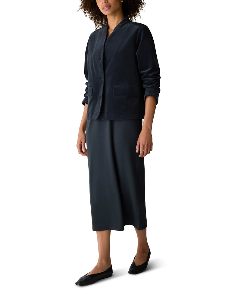 Eileen Fisher Women's Corduroy High Collar Work Jacket