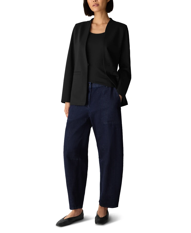 Eileen Fisher Petite Stretch V-Neck Long-Sleeve Blazer