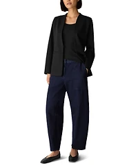 Eileen Fisher Petite Stretch V-Neck Long-Sleeve Blazer
