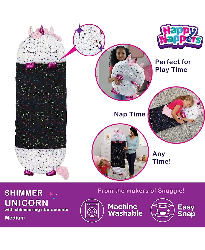 Happy Nappers Shimmer Unicorn Medium Weighted Pillow and Sleepy Sack