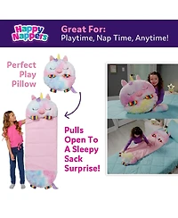 Happy Nappers Rainbow Unicorn Large Pillow-and-Sleeping-Bag Weighted Plush