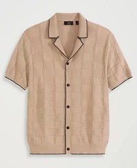 Ted by Baker Men's Thurloe Textured Button-Front Sweater