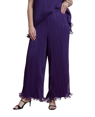 Eloquii Women's Wire Hem Plisse Pant