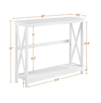 Slickblue Design Console Table with Lower Shelf for Entryway Storage