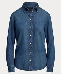 Lauren Ralph Women's Straight-Fit Denim Shirt