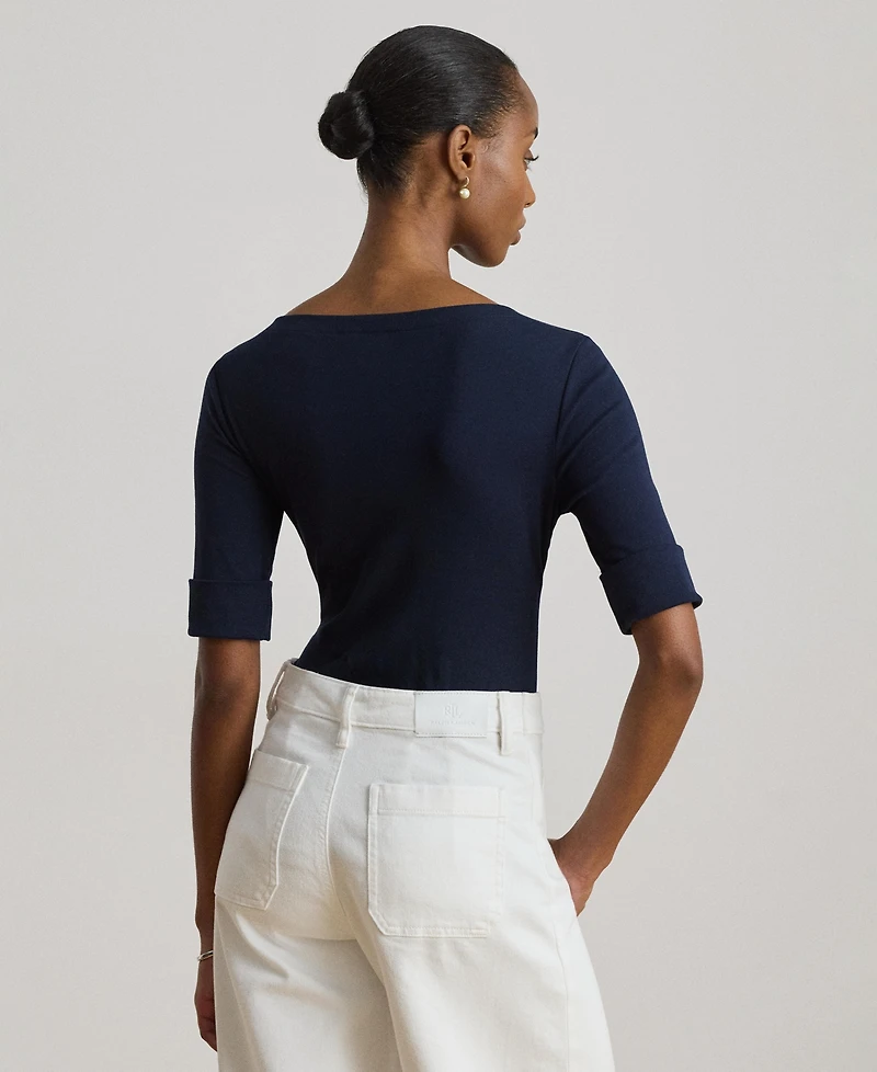 Lauren Ralph Stretch Boatneck Top