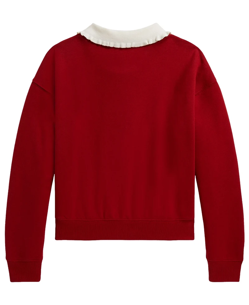 Polo Ralph Lauren Girls' 7-16 Collared Fleece Sweatshirt