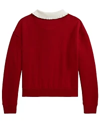 Polo Ralph Lauren Girls' 7-16 Collared Fleece Sweatshirt