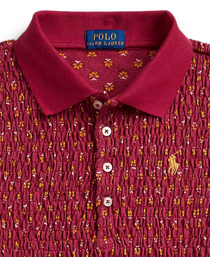 Polo Ralph Lauren Girls' 7-16 Floral Smocked Stretch Mesh Dress