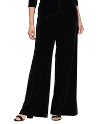 Alex Evenings Women's Palazzo Wide-Leg Velvet Pants