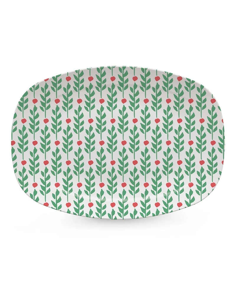 Mariposa Holly Berries Resin Serving Platter