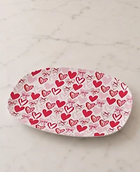 Mariposa Scattered Hearts Aluminum Serving Platter