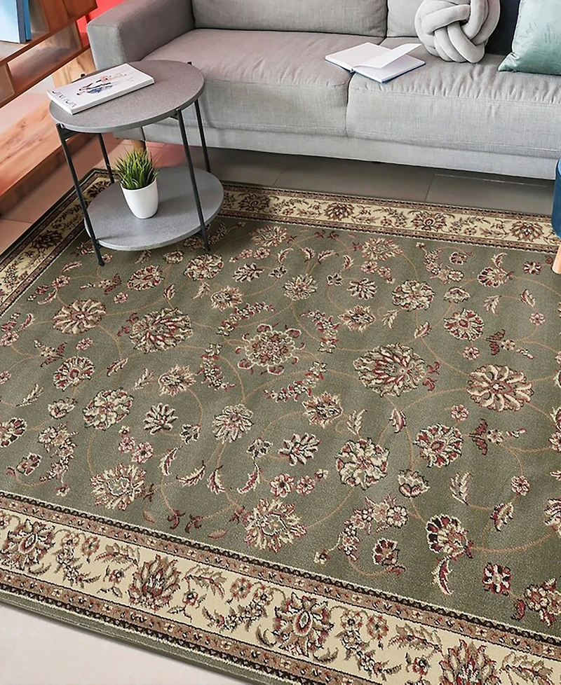 Closeout! Km Home Pesaro Isfahan Sage 7'9" x 11' Area Rug