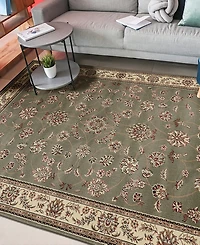 Closeout! Km Home Pesaro Isfahan Sage 7'9" x 11' Area Rug