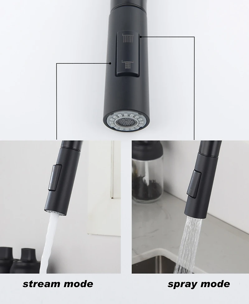 Thirtypeachy Touch Pull-Down Kitchen Faucet, Single Handle High Arc with 360degree(s) Swivel Sprayer