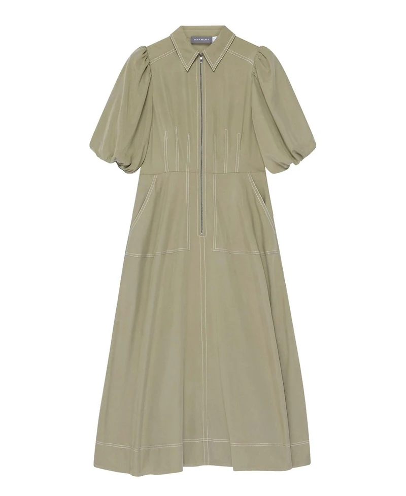 Mint Velvet Women's Utility Zip Midi Shirt Dress