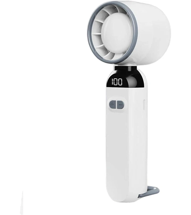 Gaiatop Handheld Turbo Fan, 100-Speed Portable Mini Fan with 12800 Rpm Strong Airflow, Usb-c Rechargeable Personal Fan for Travel, Camping, Beach and