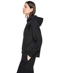 Dkny Sport Women's Flocked Logo Relaxed-Fit Hoodie