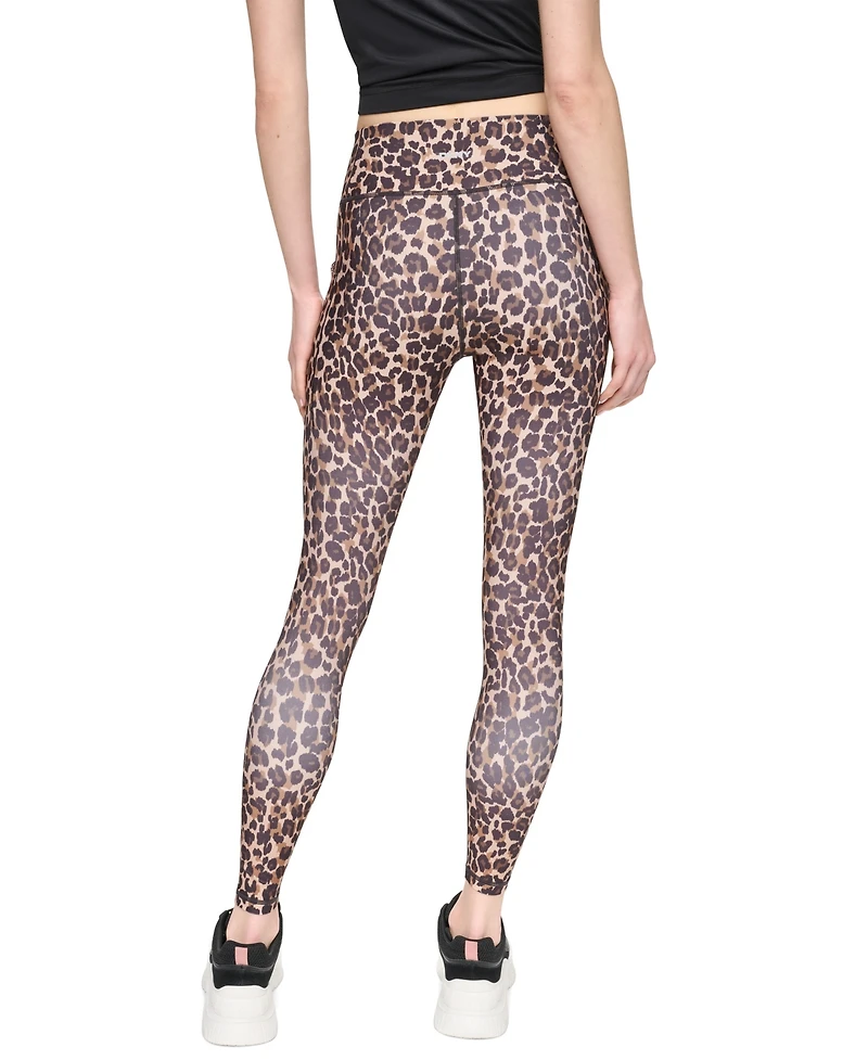 Dkny Sport Women's High-Waist 7/8 Leggings with Floating Pockets