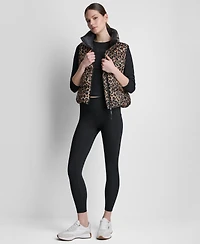 Dkny Sport Women's Puffer Animal-Print Vest