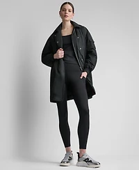 Dkny Sport Women's Removable Hood Long Flight Quilted-Lined Jacket