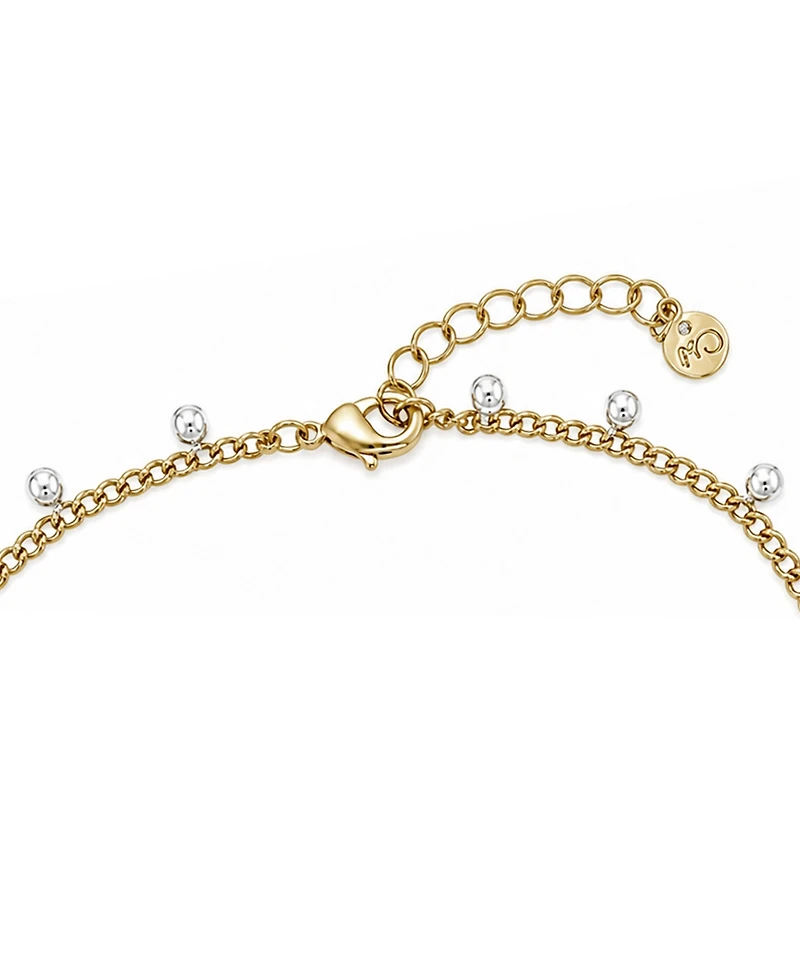 And Now This Silver Plated and 18K Gold Plated Ball Anklet
