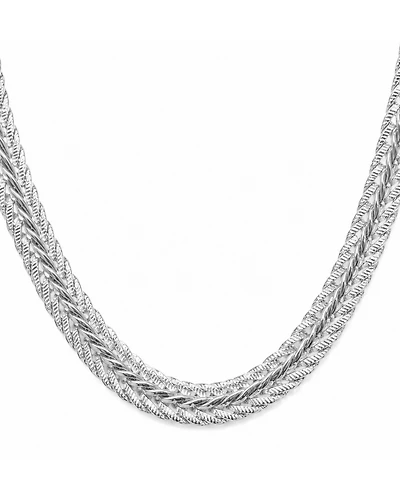 And Now This Fine Silver-Plated Woven Necklace