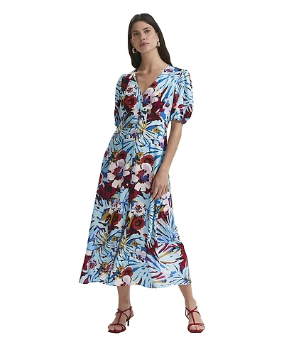 Finery London Women's Sarah Floral Button Down Midi Dress