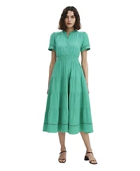 Finery London Women's Natalia Cotton Cheesecloth Midi Dress