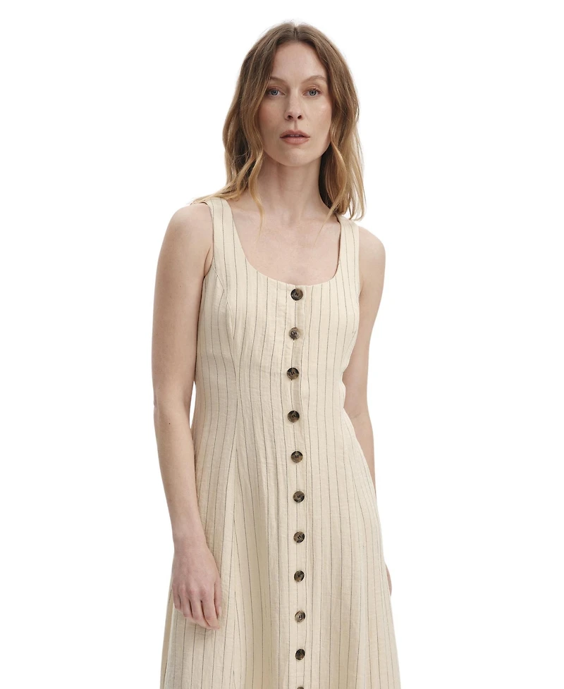 Finery London Women's Jillian Stripe Button Through Dress