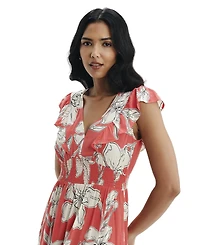 Finery London Women's Mattie V-Neck Tiered Midi Dress