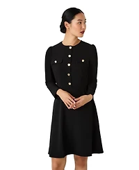 Finery London Women's Evie Long Sleeve Crepe Short Dress