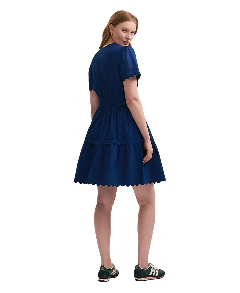Finery London Women's Reece Ric Rac Trim Cotton Short Dress
