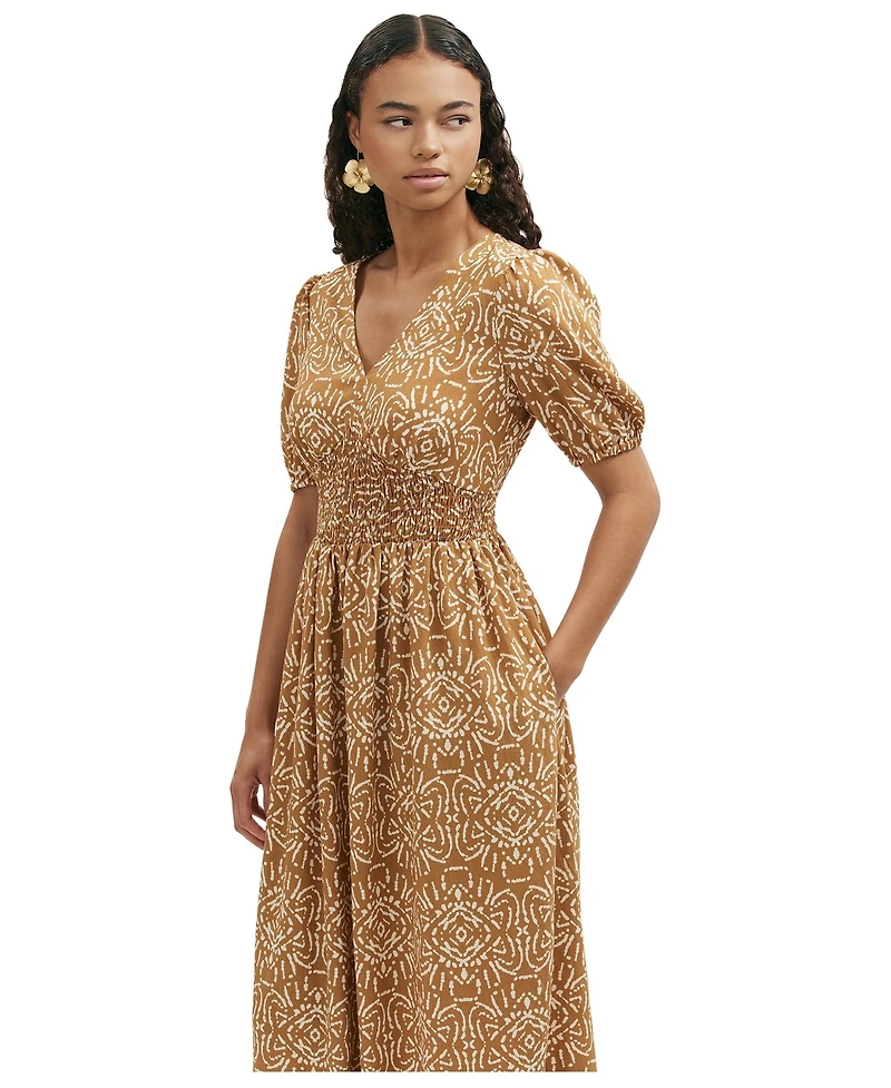 Finery London Women's Kiara Printed V-Neck Midi Dress