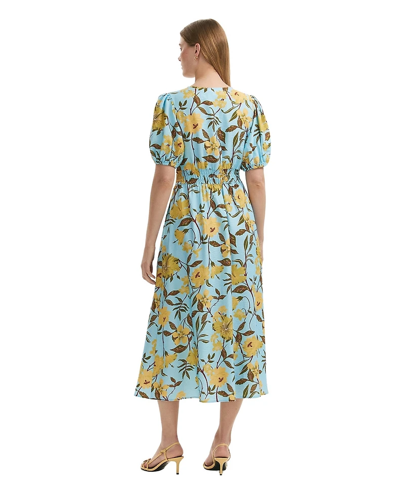 Finery London Women's Addison Floral Linen Blend Midi Dress