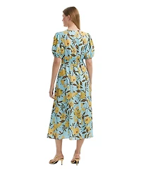 Finery London Women's Addison Floral Linen Blend Midi Dress