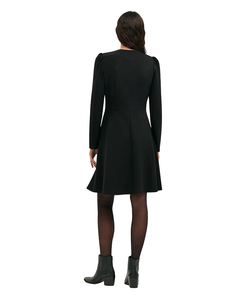 Finery London Women's Rae Ponte Jersey Buttoned Dress