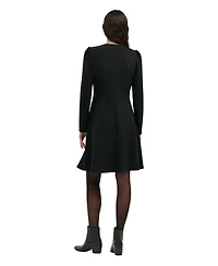 Finery London Women's Rae Ponte Jersey Buttoned Dress
