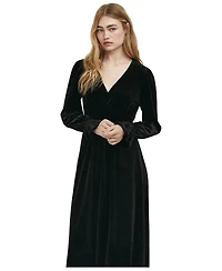 Finery London Women's Laila Velvet V-Neck Midi Dress
