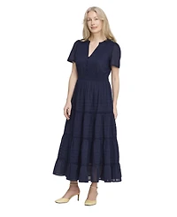 Finery London Women's Juniper Short Sleeve Cotton Midi Dress